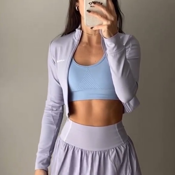 Alphalete trace jacket in purple dove - Picture 11 of 17